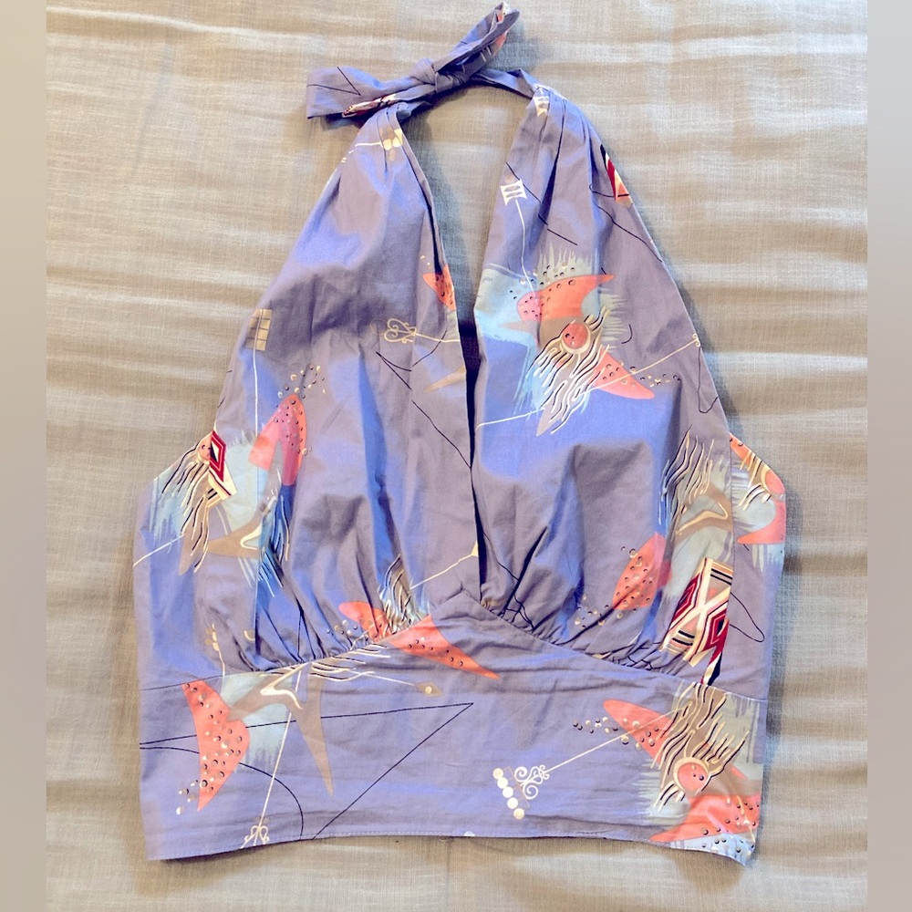 Trashy Diva Purple and Pink Halter Tank Top